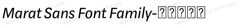 Marat Sans Font Family字体转换